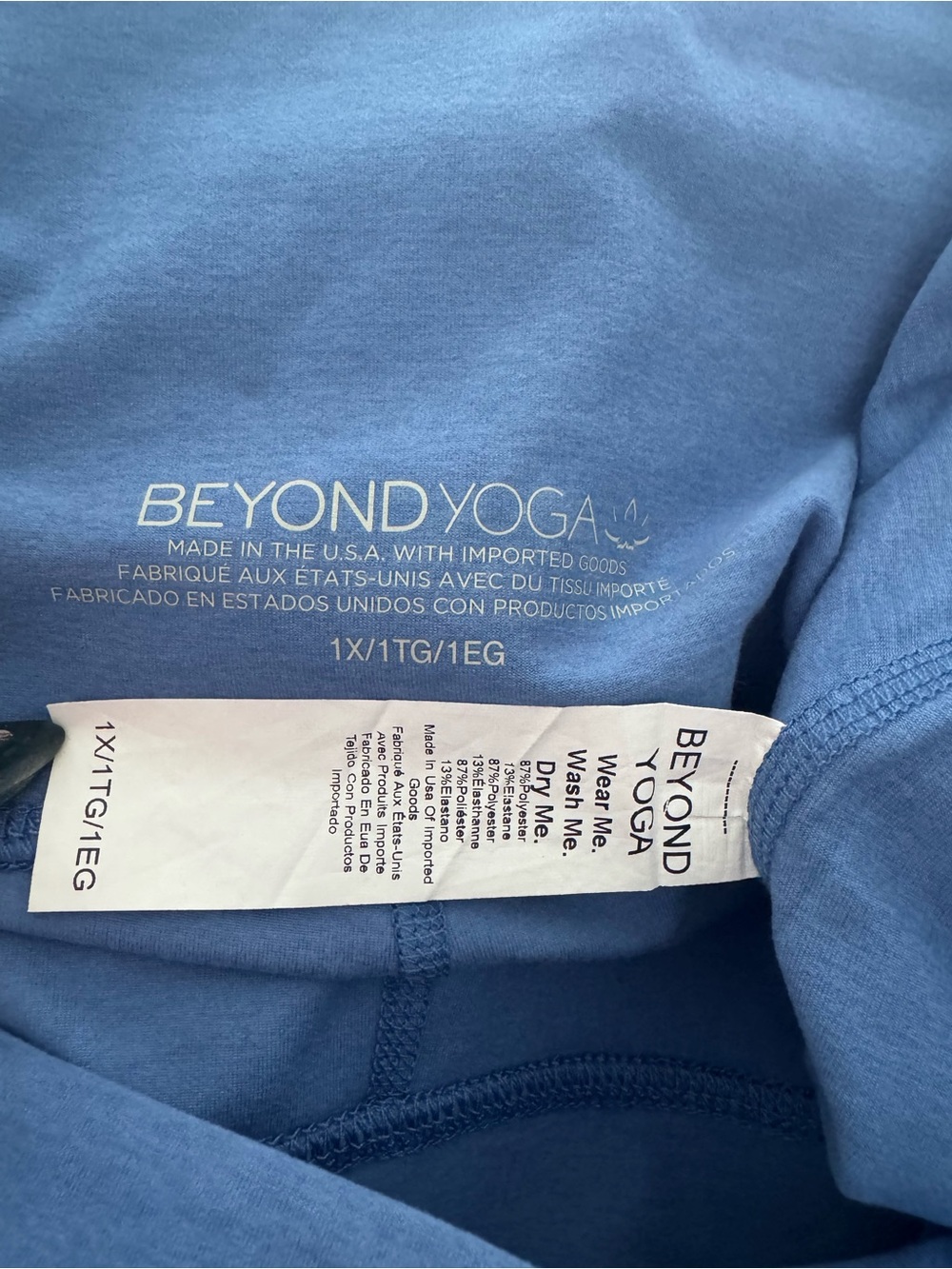 Beyond Yoga Spacedye Leggings 1X 24” inseam Blue - Picture 4 of 4